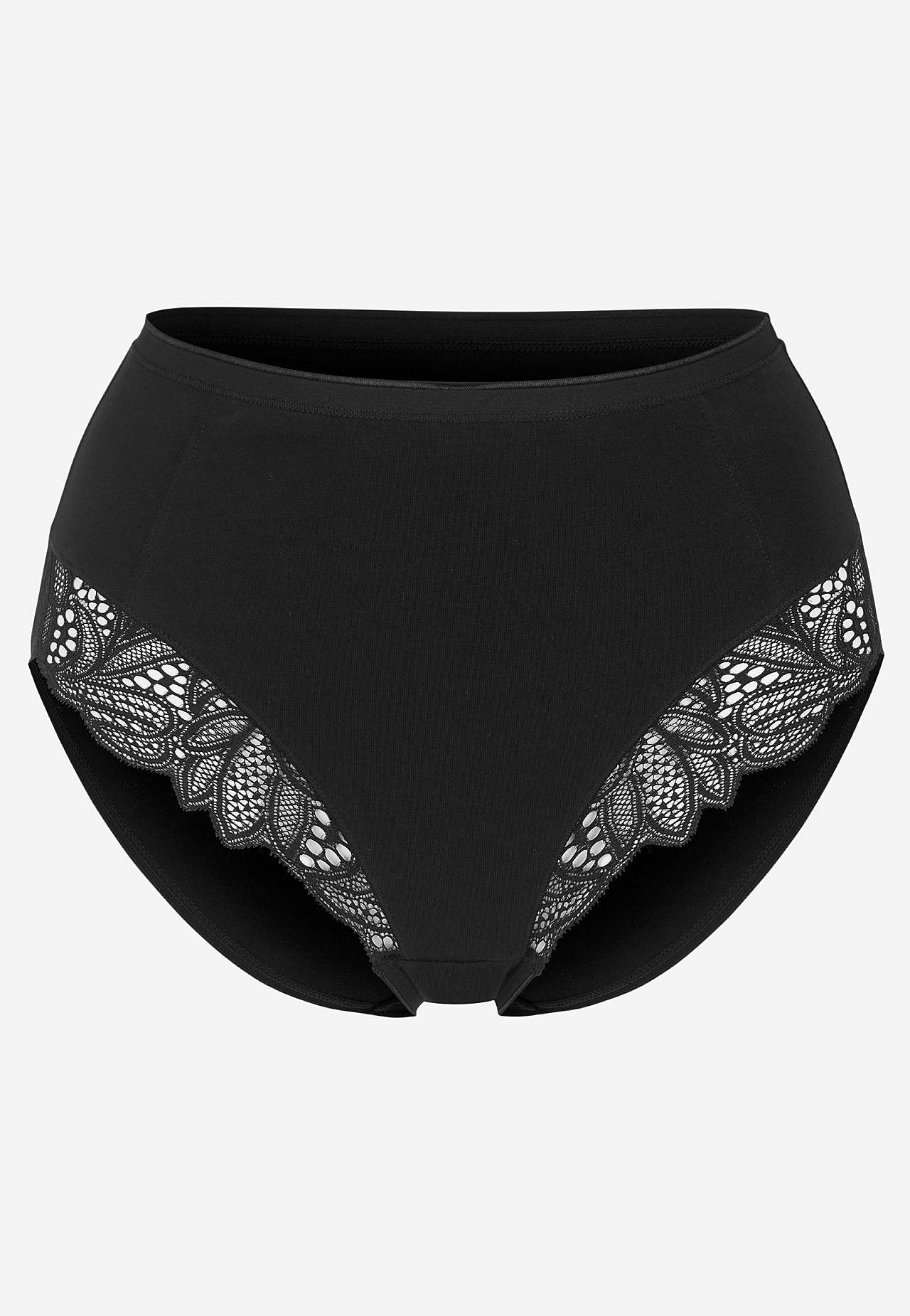 Kergelt vormivad aluspüksid pitsdetailidega 3 tk pakis