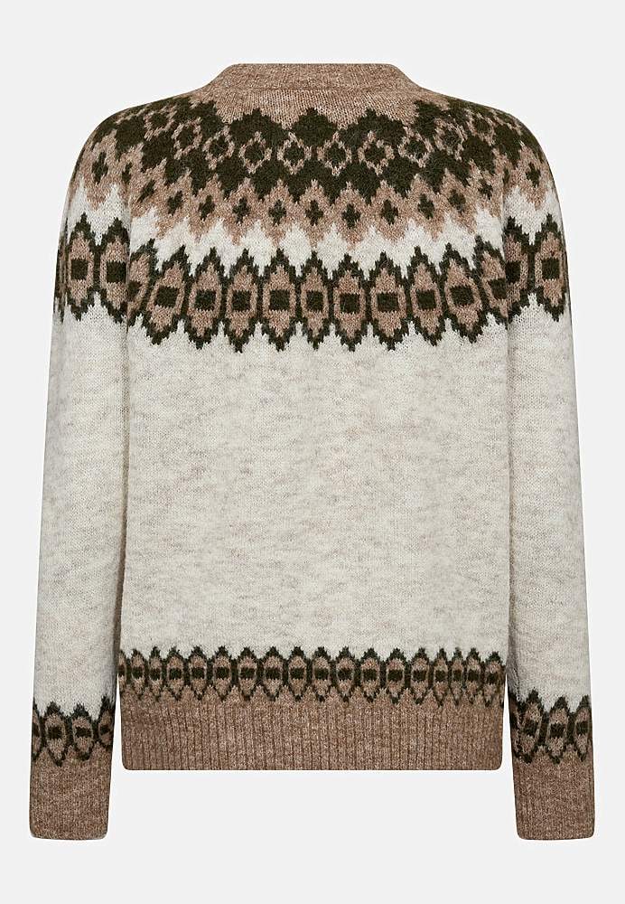 Žakaarmustriline kootud kampsun  