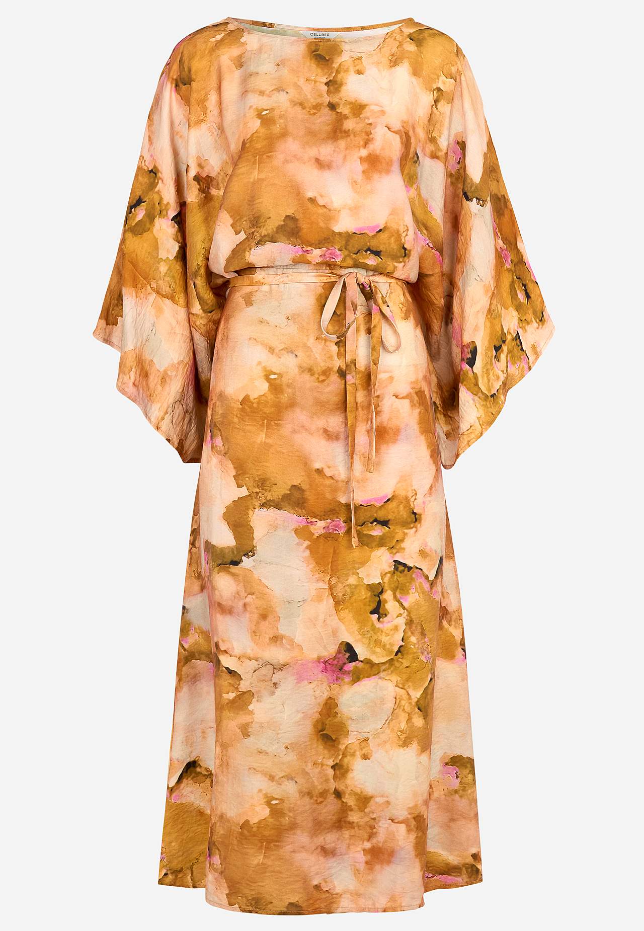 Mustriline kaftan-kleit