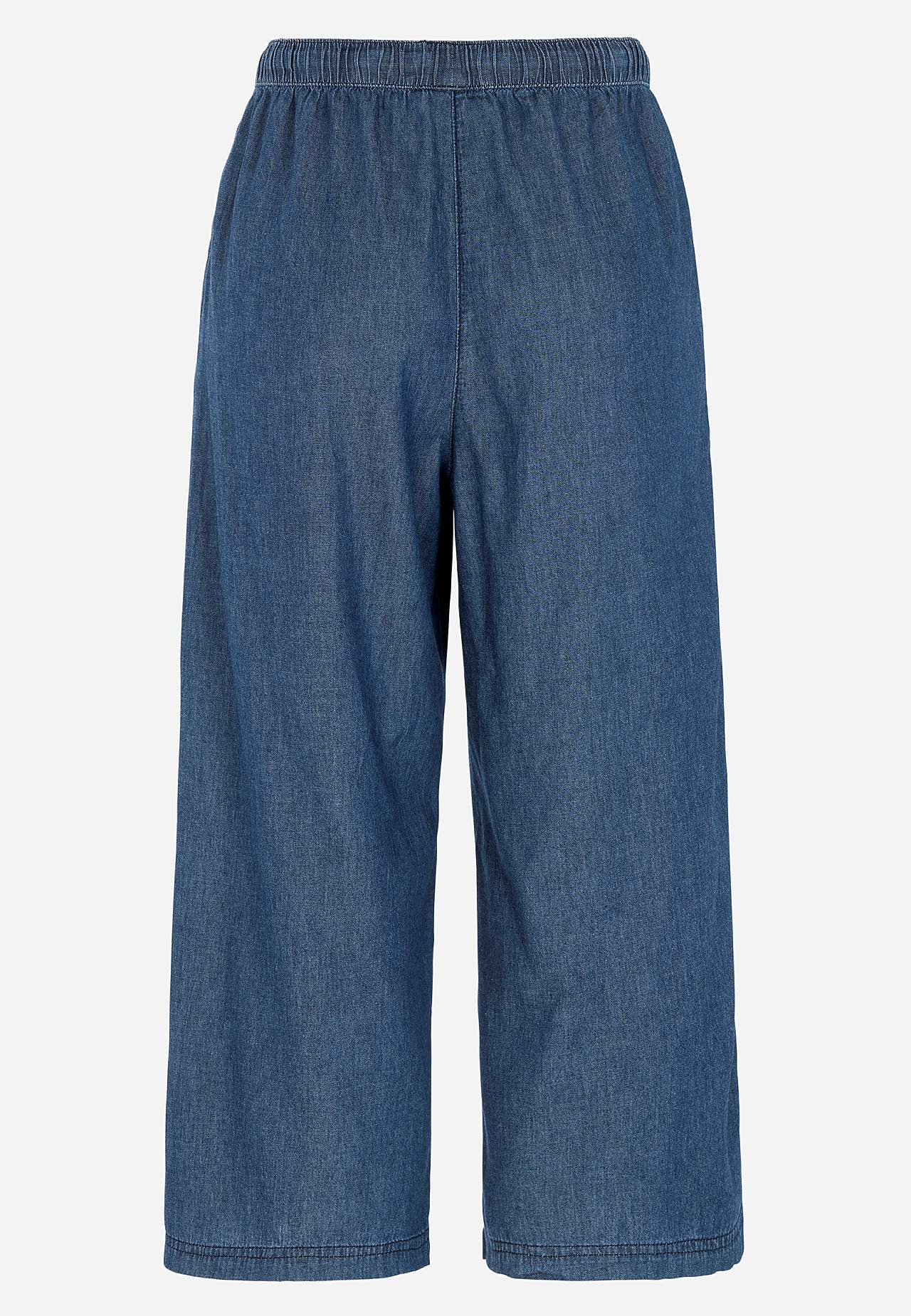 Pehmest, õhulisest denimkangast Culotte-lõikega püksid