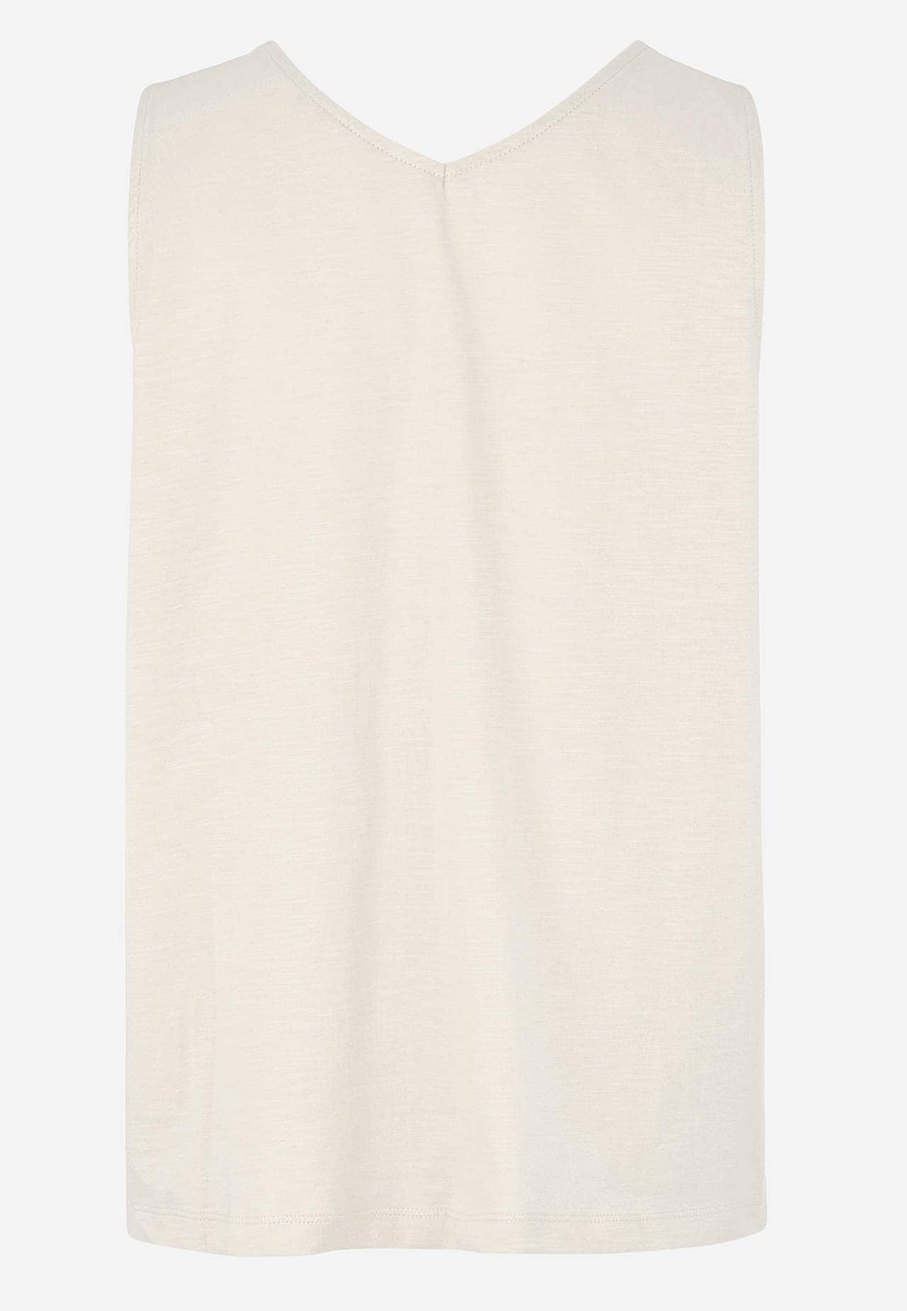 Varrukateta V-kaelusega trikotaažtopp