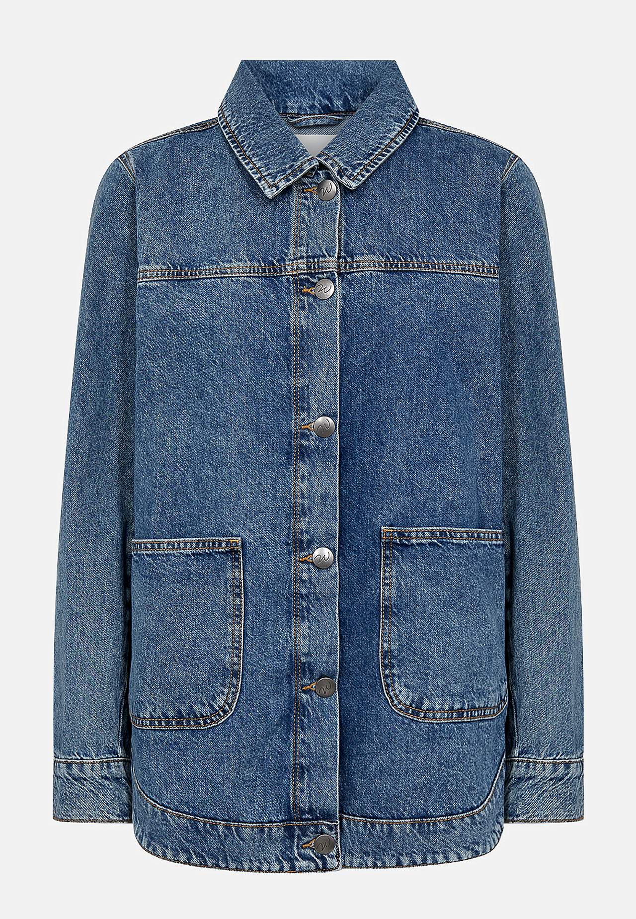 Pikk teksajakk suurte esitaskutega